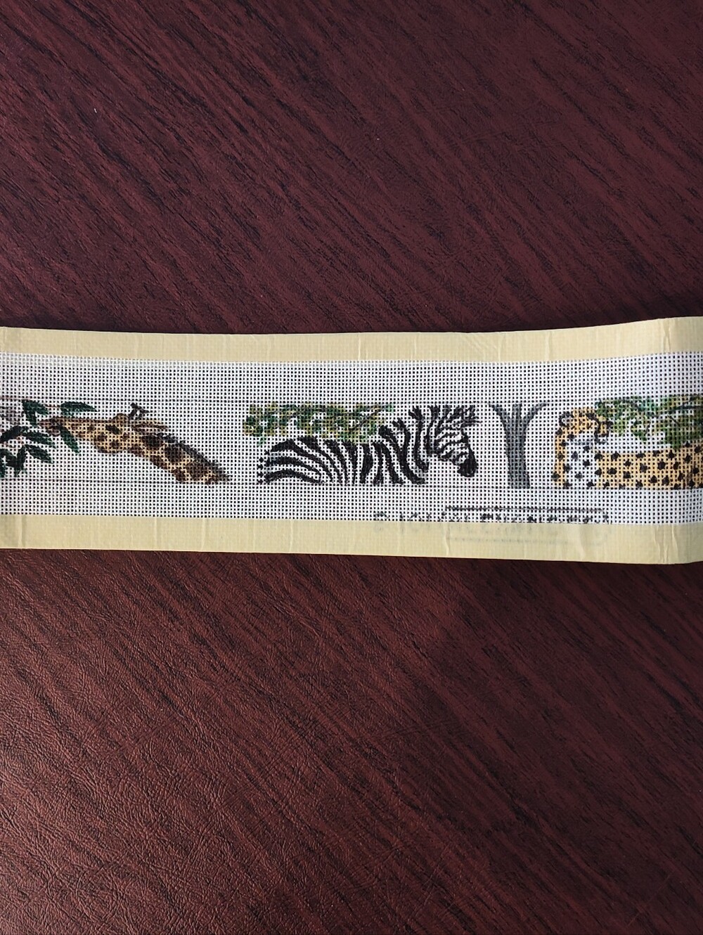 Jungle Animals Needlepoint Belt Canvas